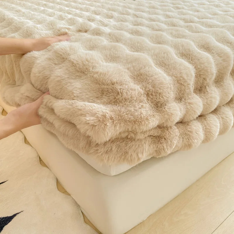 Ultra Soft Fluffy Bed Sheet with Matching Pillows