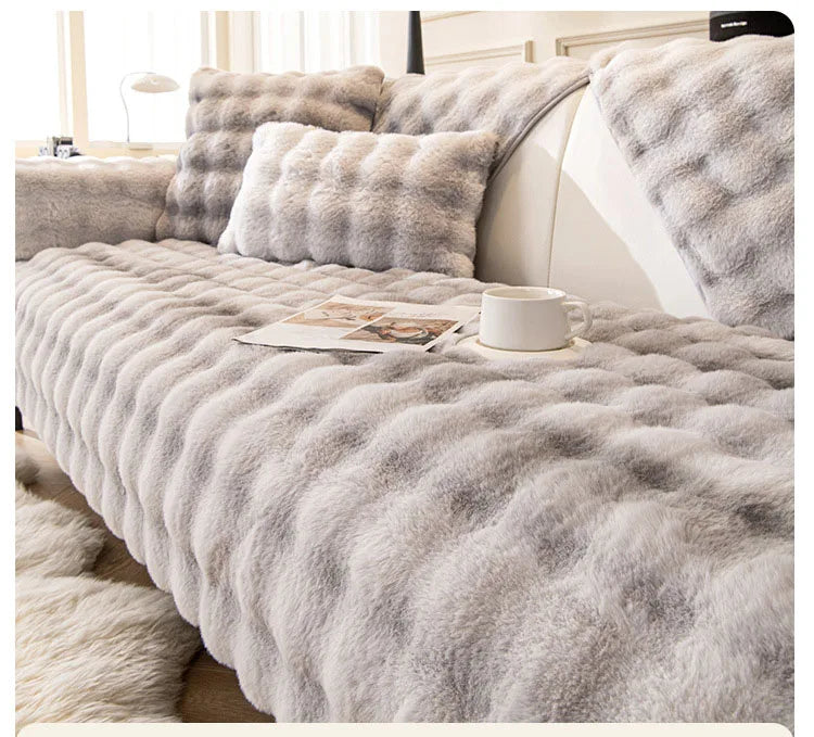 Soft And Furry Sofa And Pillow Cover