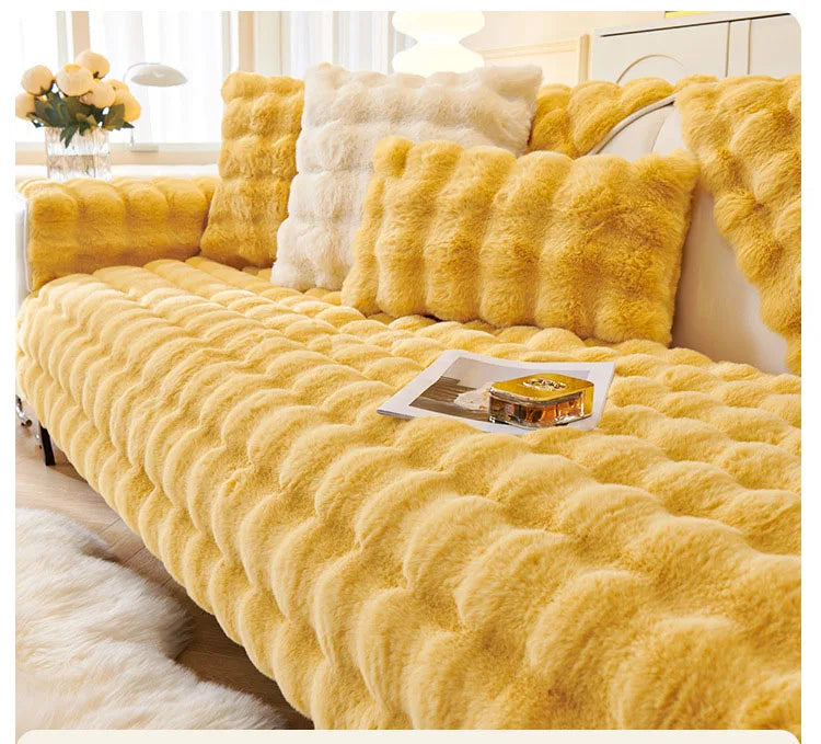Soft And Furry Sofa And Pillow Cover