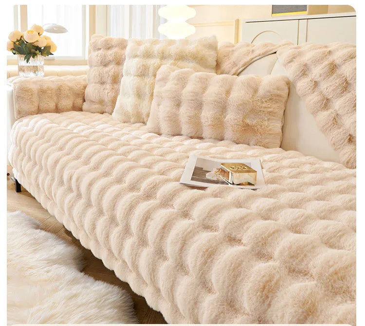 Soft And Furry Sofa And Pillow Cover
