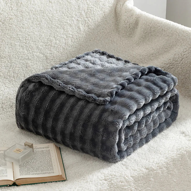 3D Bubble Plush Blankets