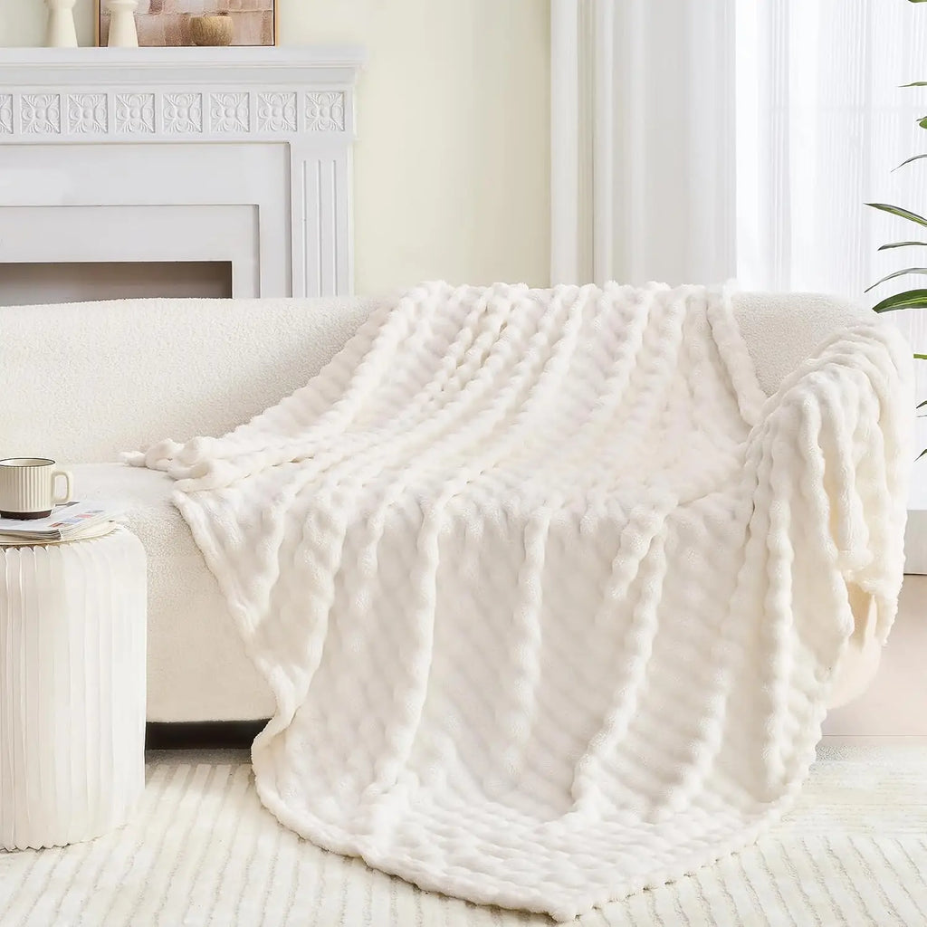 3D Bubble Plush Blankets