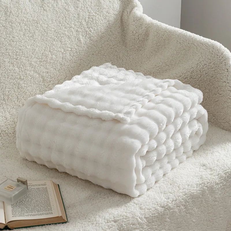 3D Bubble Plush Blankets