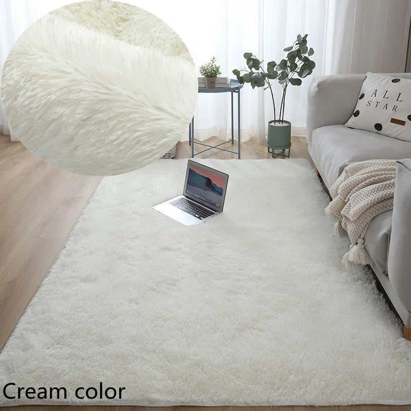 White Fluffy Carpet