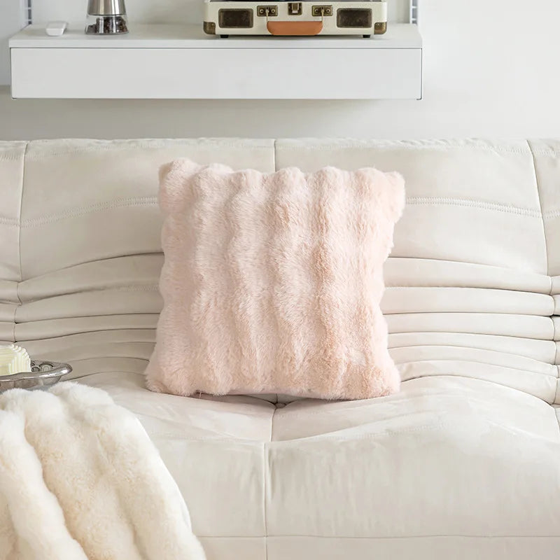 Imitation Rabbit Fur Pillow