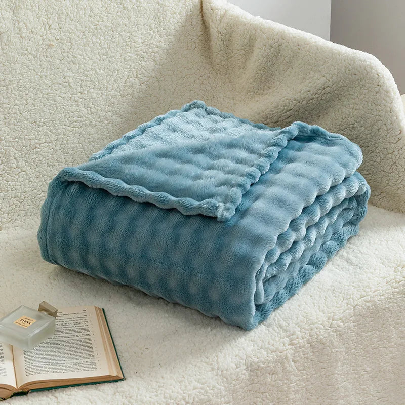 3D Bubble Plush Blankets