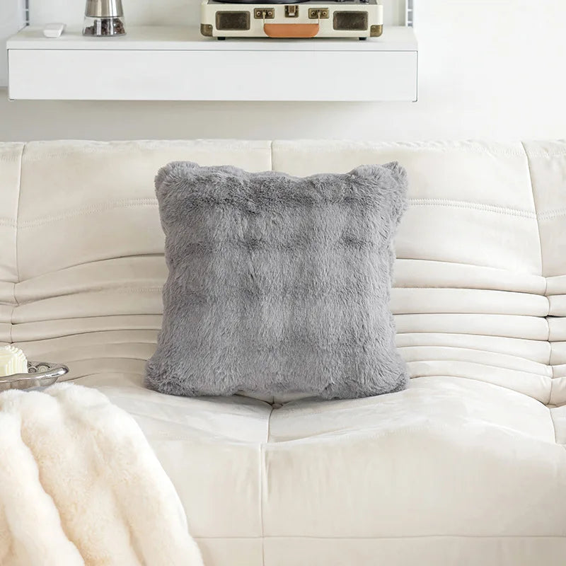 Imitation Rabbit Fur Pillow