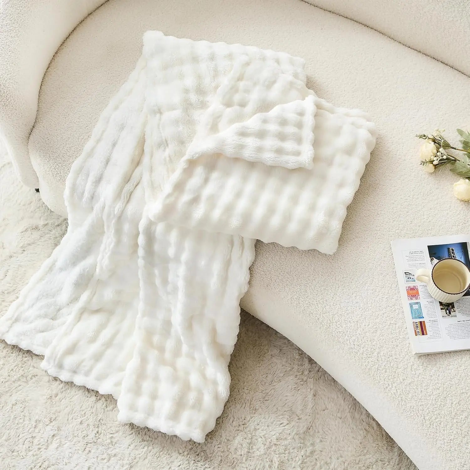 3D Bubble Plush Blankets